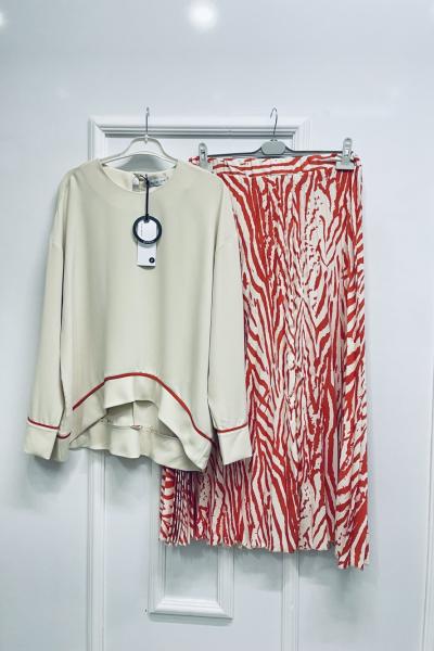 Puane Etekli Takım Krem