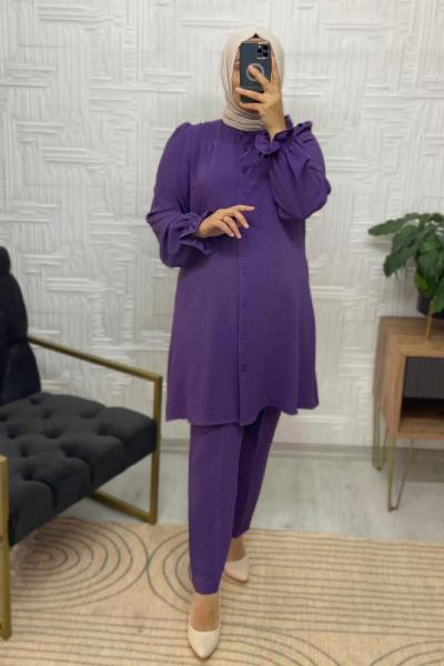 Rüya Tesettür Takım Mor