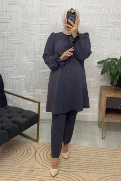 Rüya Tesettür Takım Gri