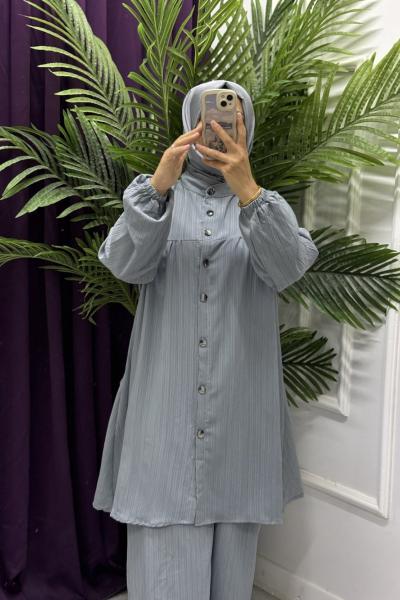 Salaş Günlük Takım Gri