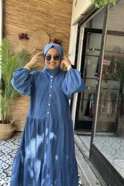 Salaş Kot Elbise Mavi