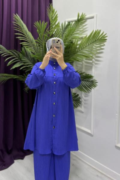 Salaş Model Takım Saks Mavisi