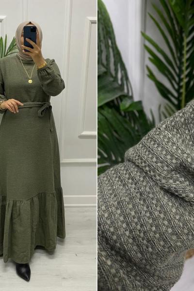 Şanel Kışlık Elbise Yeşil