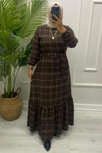 Şermin Elbise Kahverengi