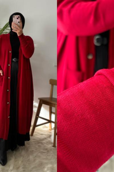 Seval Hırka Kırmızı