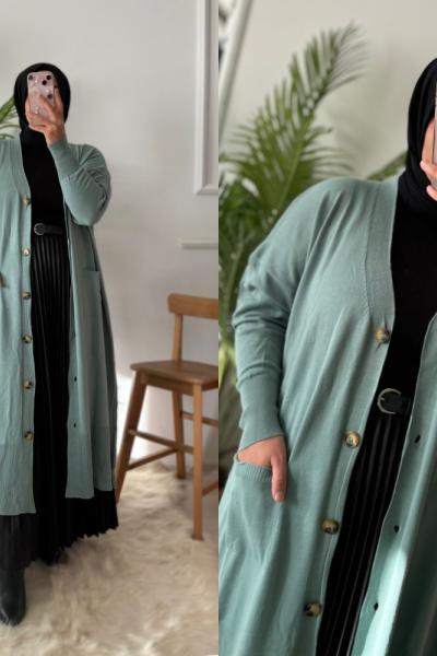 Seval Hırka Su Yeşili