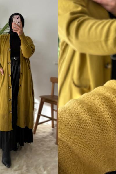 Seval Hırka Yağ Yeşili