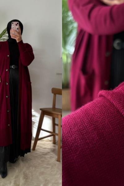 Seval Hırka Bordo