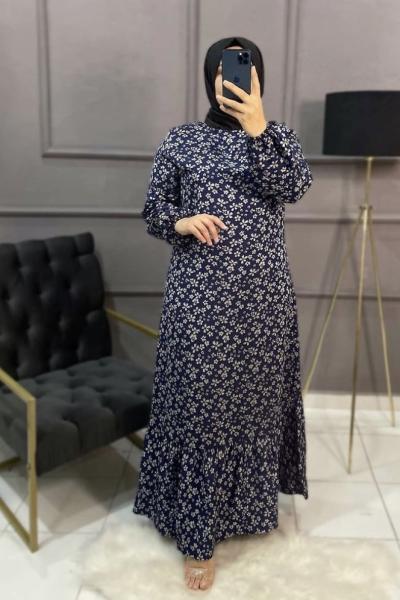 Sevgi Tesettür Elbise  Lacivert