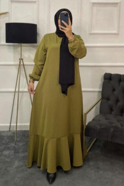 Seyran Elbise Yağ Yeşili