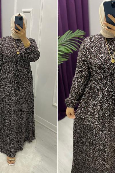 Sude Viskon Elbise Siyah