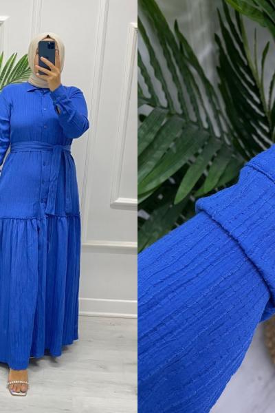 Süreyya Elbise Saks Mavisi