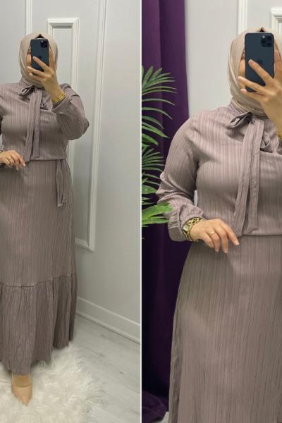 Talya Elbise Taş Rengi