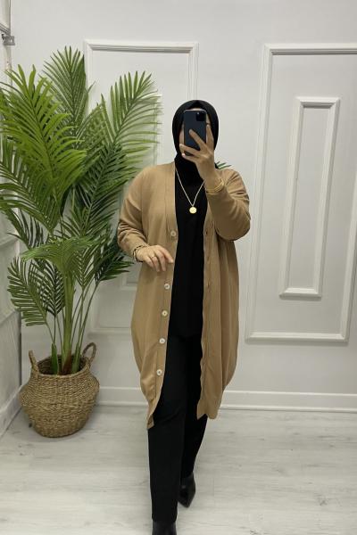 Triko Hırka Sütlü Kahve