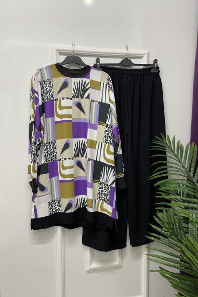 Tropikal Takım Siyah Zambak