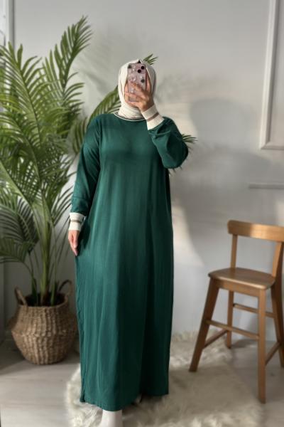 Umay Merserize Elbise Zümrüt