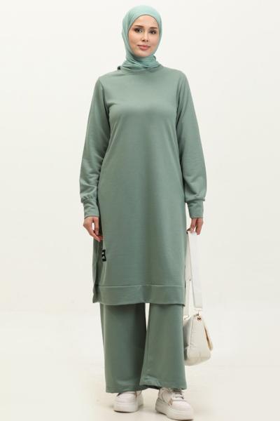 Uzun Boy Eşofman Takımı Su Yeşili