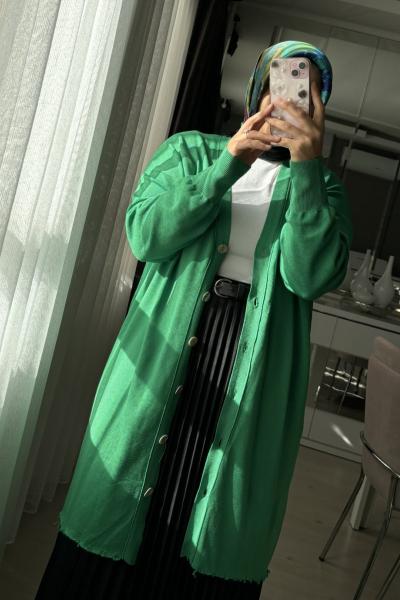 Yasemen Hırka Benetton Yeşil