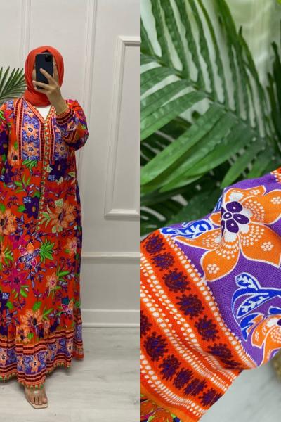 Zambak Elbise Turuncu