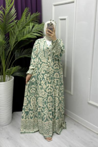 Zara Model Salaş Elbise Su Yeşili