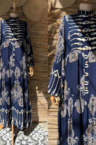 Zara Model Salaş Elbise Lacivert Marin