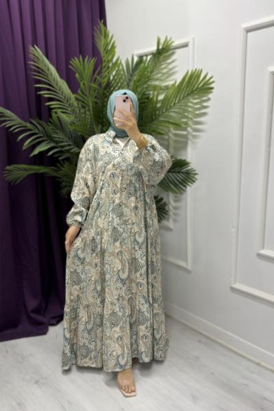 Zara Model Salaş Elbise Su Yeşili