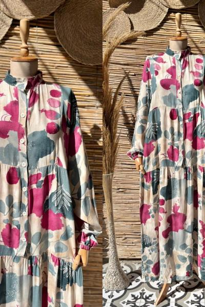 Zara Model Salaş Elbise Mor