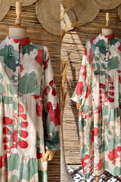 Zara Model Salaş Elbise Kırmızı